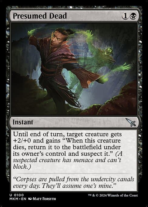 Presumed Dead 2024 Magic: The Gathering Murders at Karlov Manor