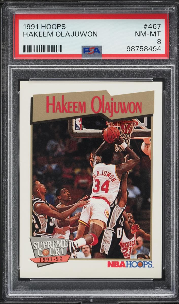Hakeem Olajuwon 1991 panini Hoops