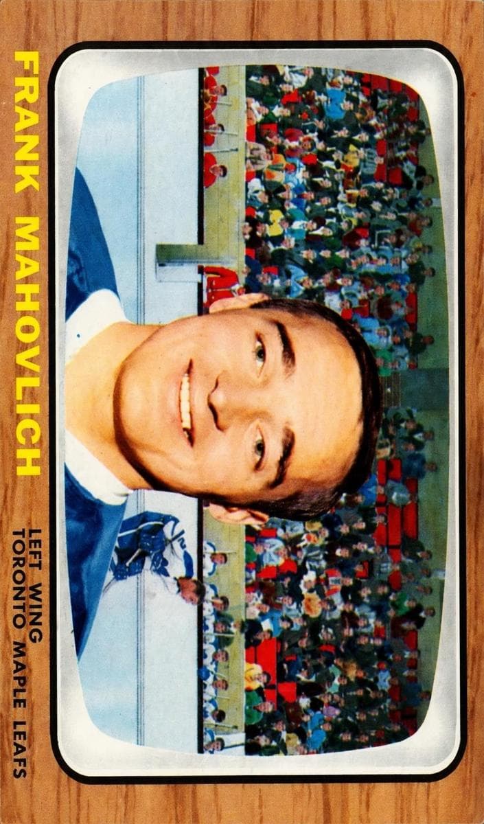 Frank Mahovlich 1966 topps Usa Test