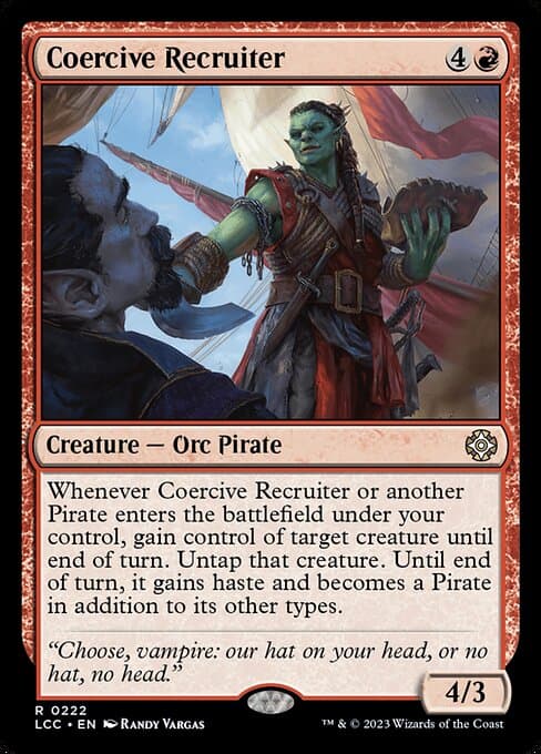 Coercive Recruiter 2020 Magic: The Gathering Commander Legends Extended Art