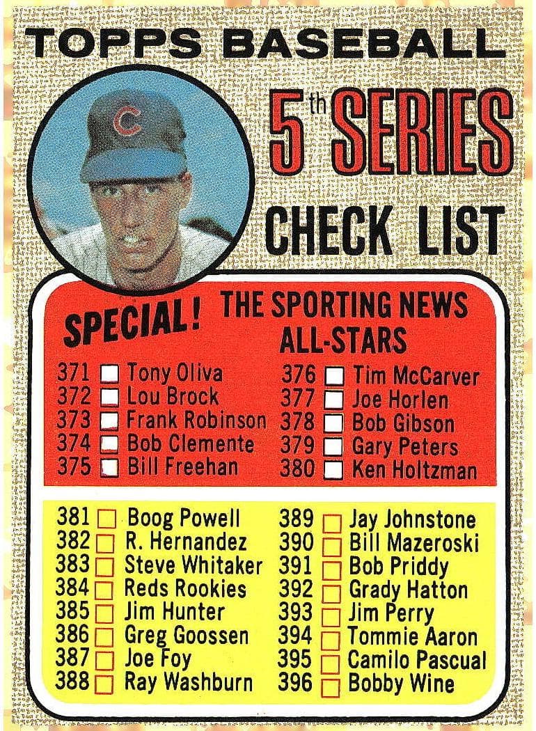 5th Series Checklist 371-457 #356