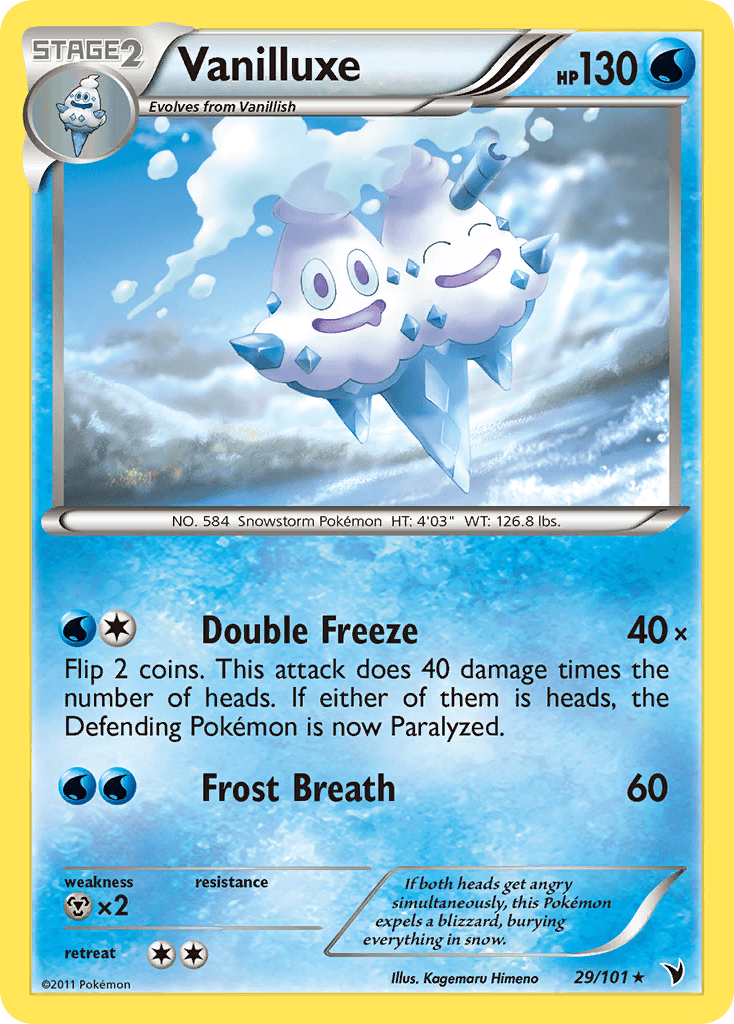 Vanilluxe 2011 Pokemon Noble Victories