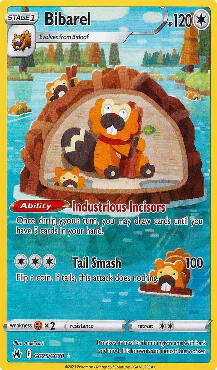 Bibarel trading card