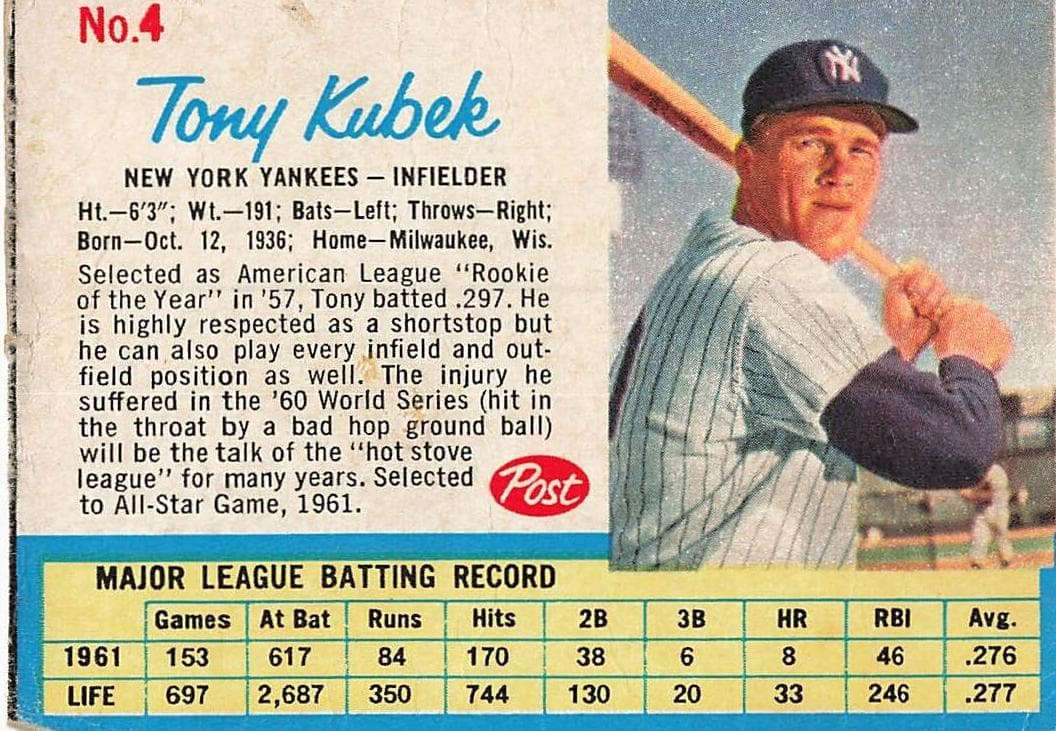 Tony Kubek #4