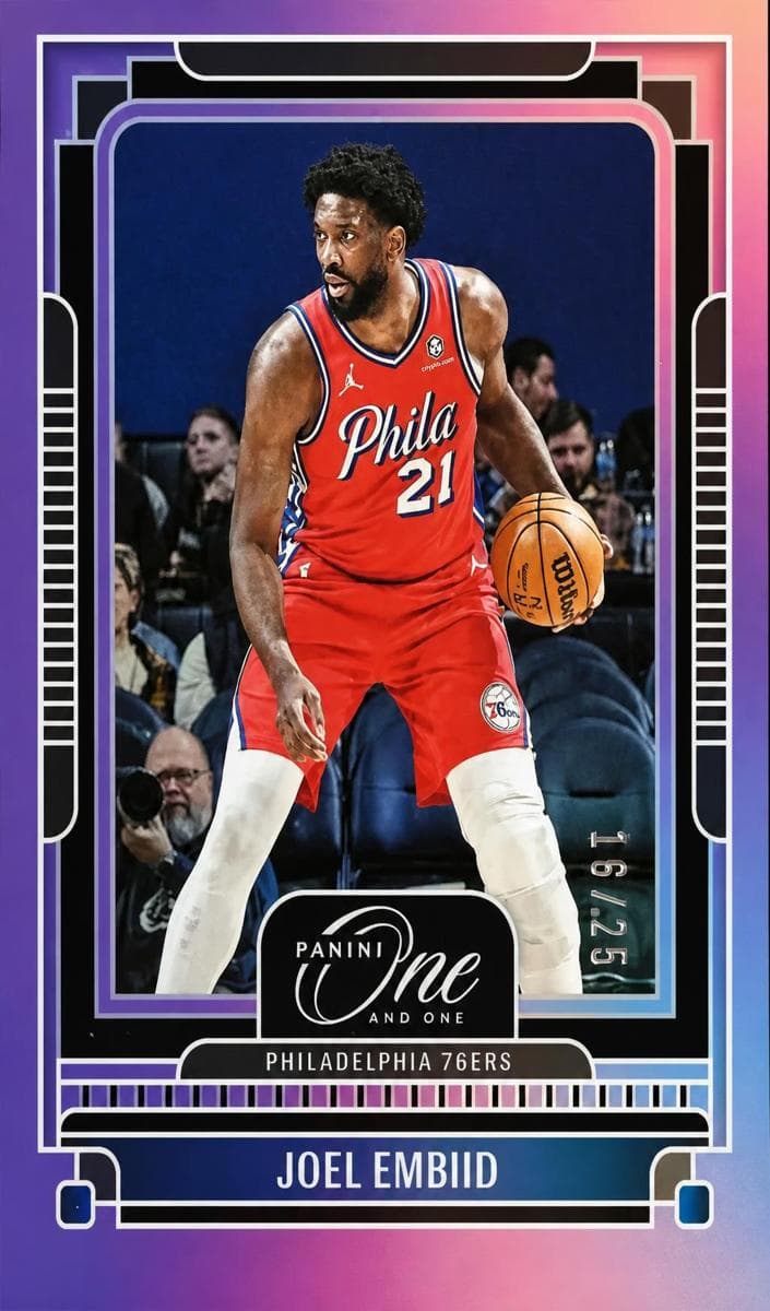 Joel Embiid 2024 panini Panini One and One