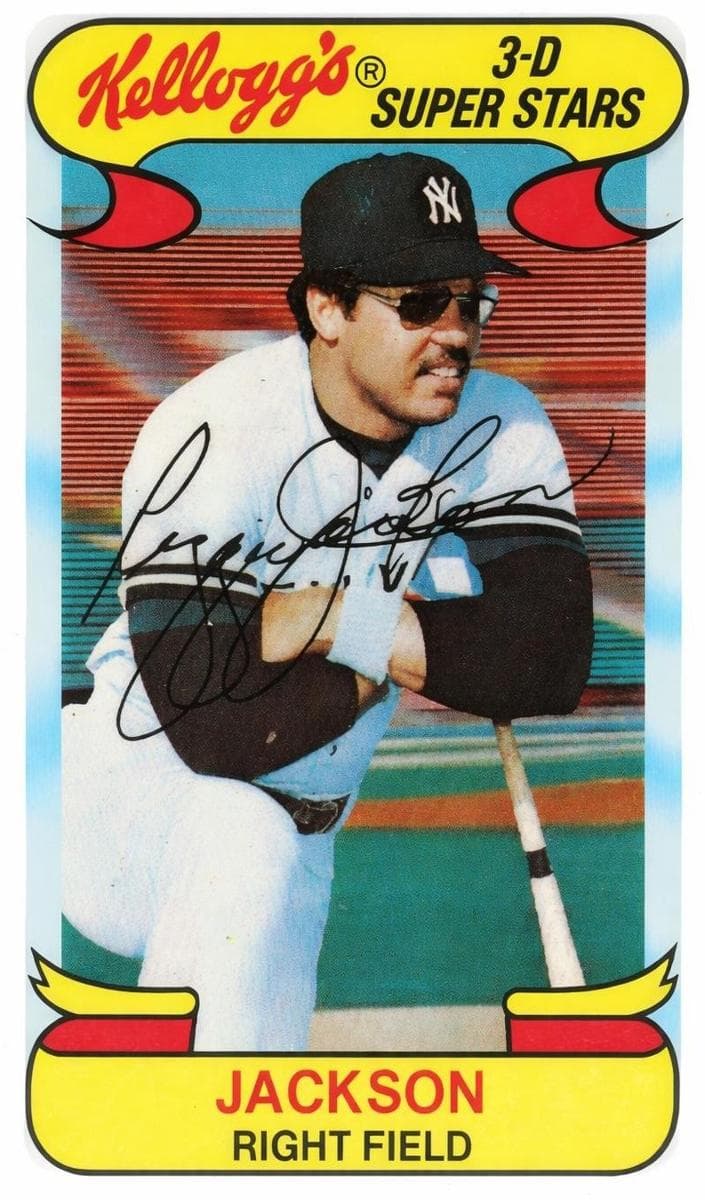 Reggie Jackson 1978 unknown Kellogg's 3-d Super Stars