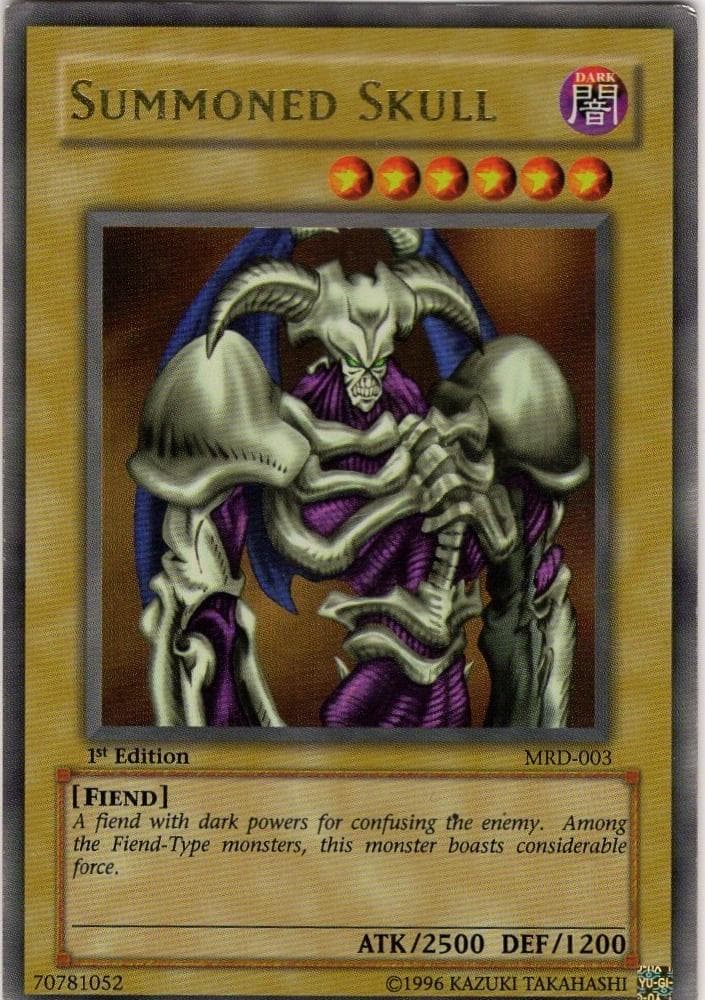 Summoned Skull 2002 Yu-Gi-Oh! Metal Raiders Misprint