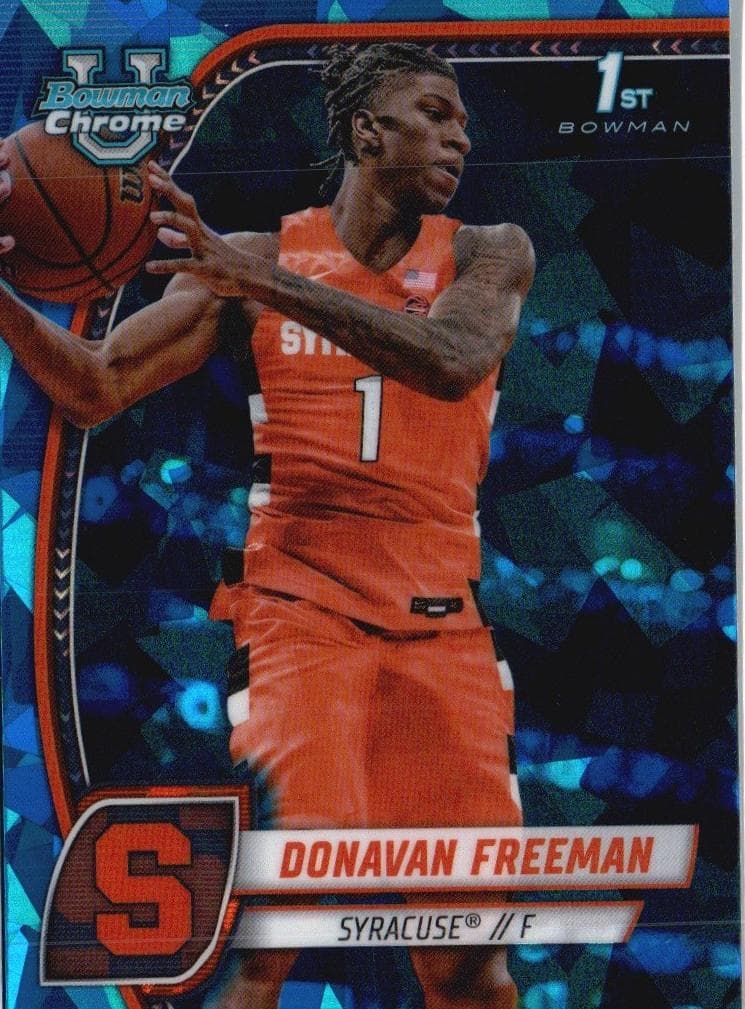 Donavan Freeman 2024 bowman Bowman University Chrome Sapphire