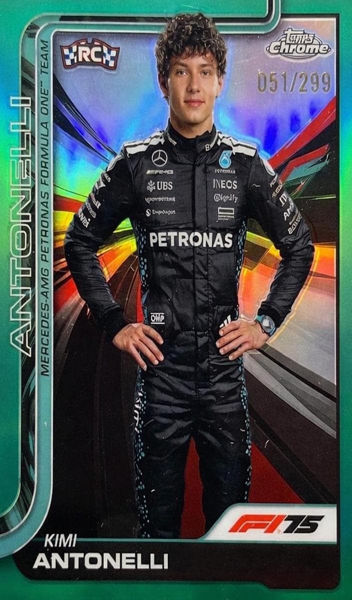 Kimi Antonelli 2025 Topps Chrome F1 rookie card