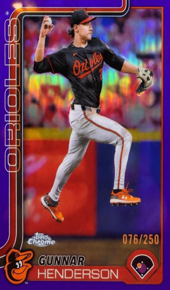 Gunnar Henderson 2025 topps Topps Chrome