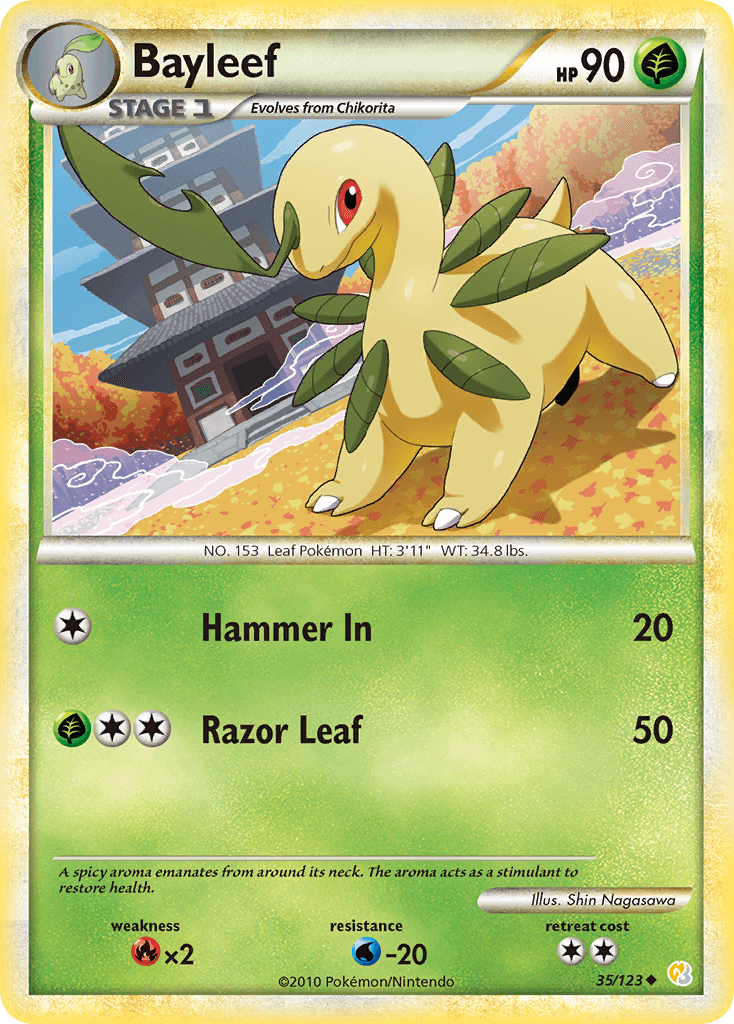 Bayleef 2010 Pokemon HeartGold & SoulSilver Reverse Holo