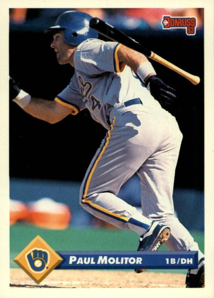Paul Molitor 1993 panini Donruss