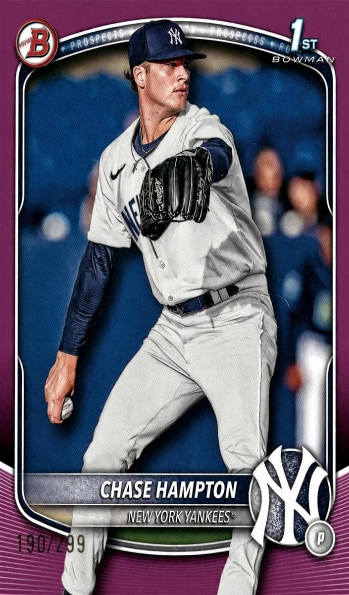 Chase Hampton trading card