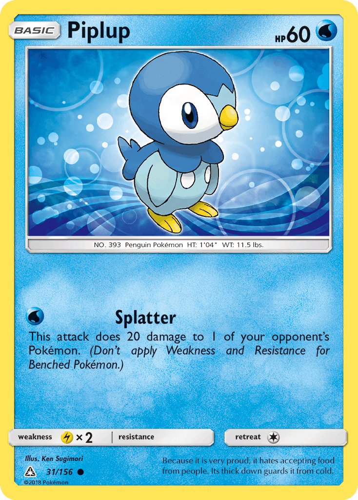 Piplup 2018 Pokemon