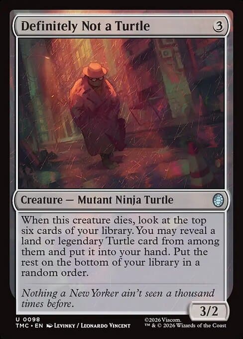 Definitely Not a Turtle 2026 Magic: The Gathering Teenage Mutant Ninja Turtles Commander