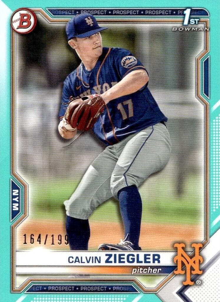 Calvin Ziegler 2021 bowman Bowman Draft