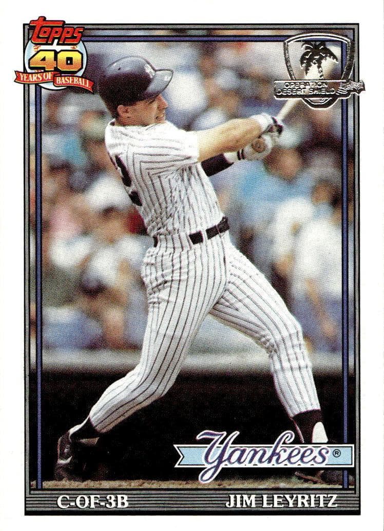 Dark Topps logo on back 1991 topps Topps