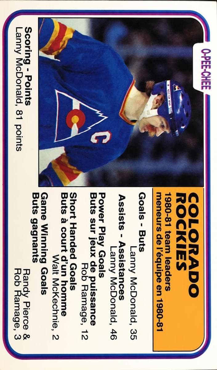 Rockies Team Leaders (Lanny McDonald) #85