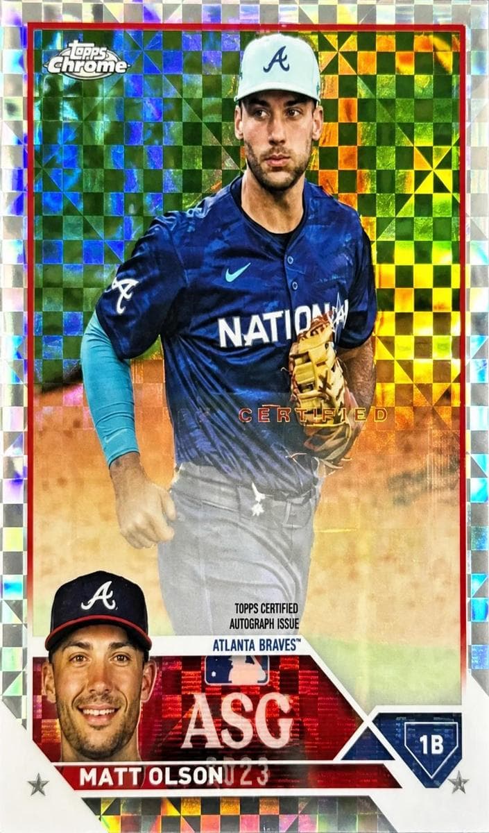Matt Olson 2023 topps Topps Chrome Update