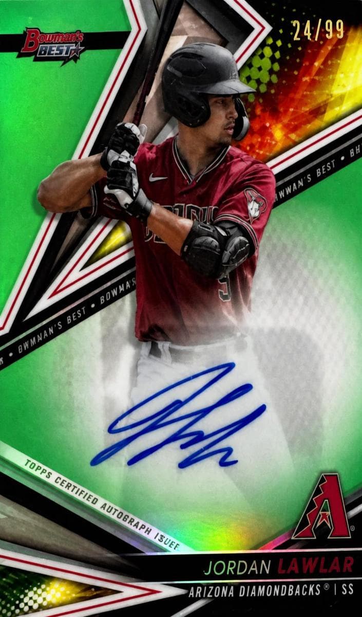 Jordan Lawlar 2022 bowman Bowman's Best