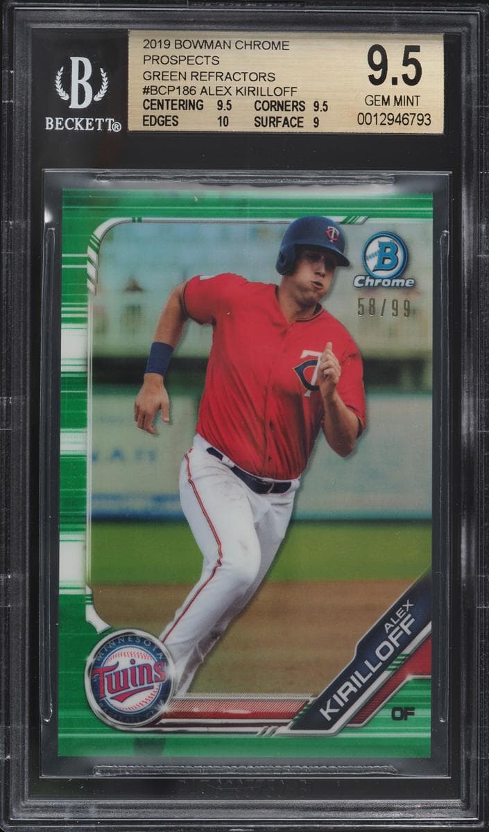 Alex Kirilloff 2019 bowman Bowman Chrome