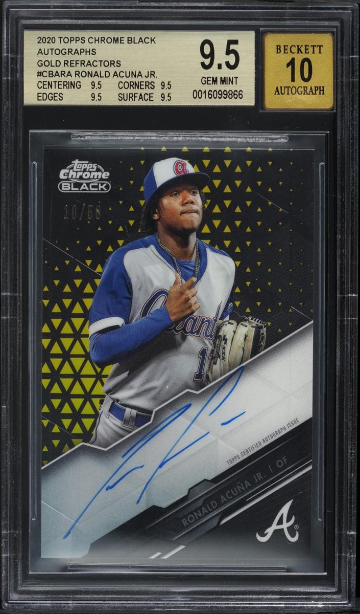 Ronald Acuña Jr. 2020 topps Topps Chrome Black