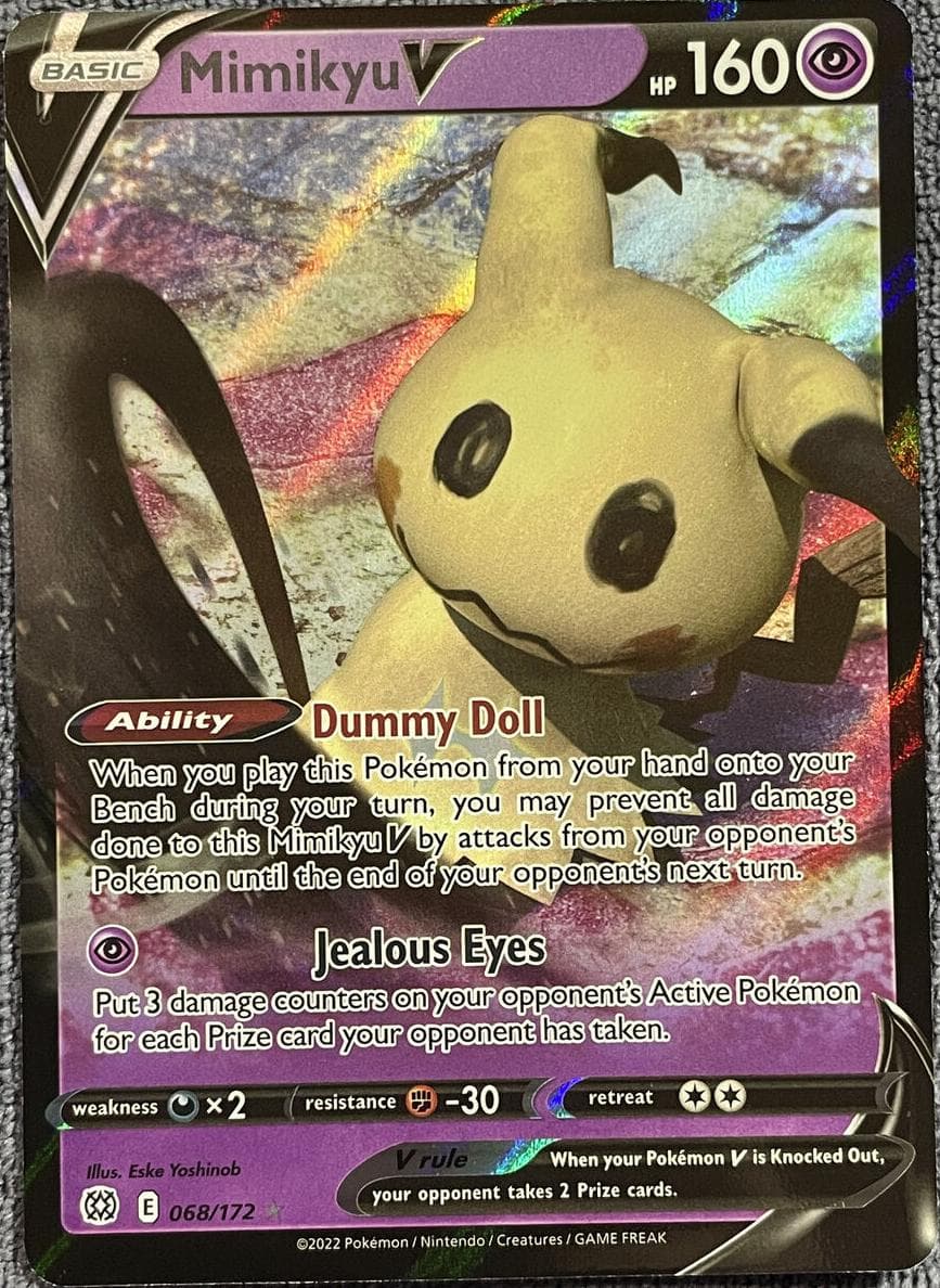 Mimikyu V trading card