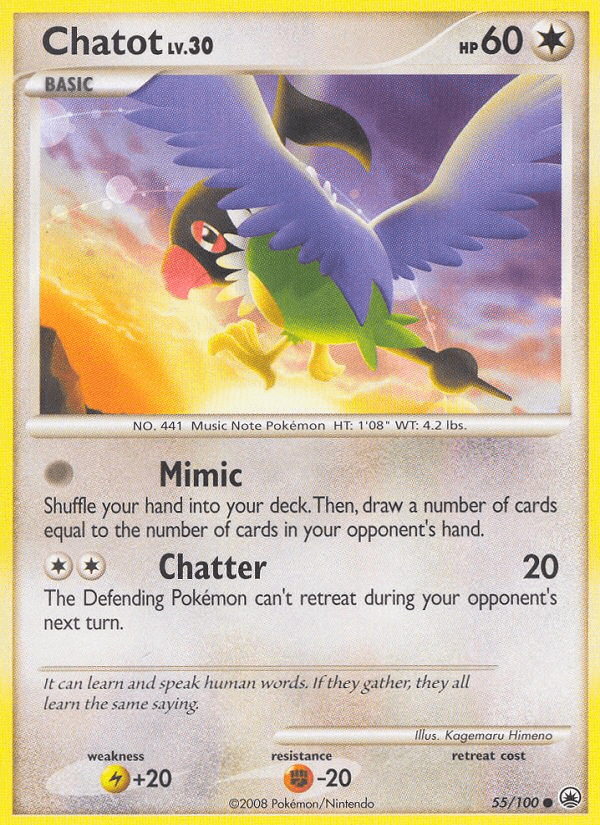 Chatot 2008 Pokemon Majestic Dawn