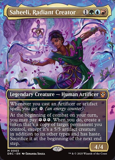 Saheeli, Radiant Creator 2025 Magic: The Gathering Aetherdrift Commander