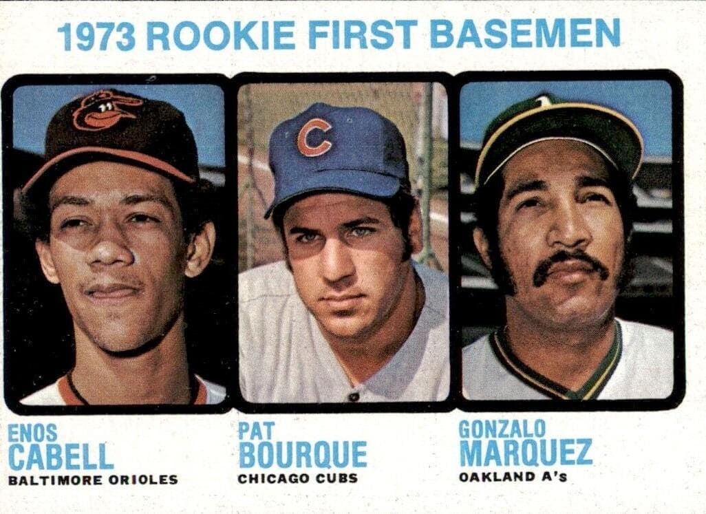 1973 Rookie First Basemen (Enos Cabell / Pat Bourque / Gonzalo Marquez) #605