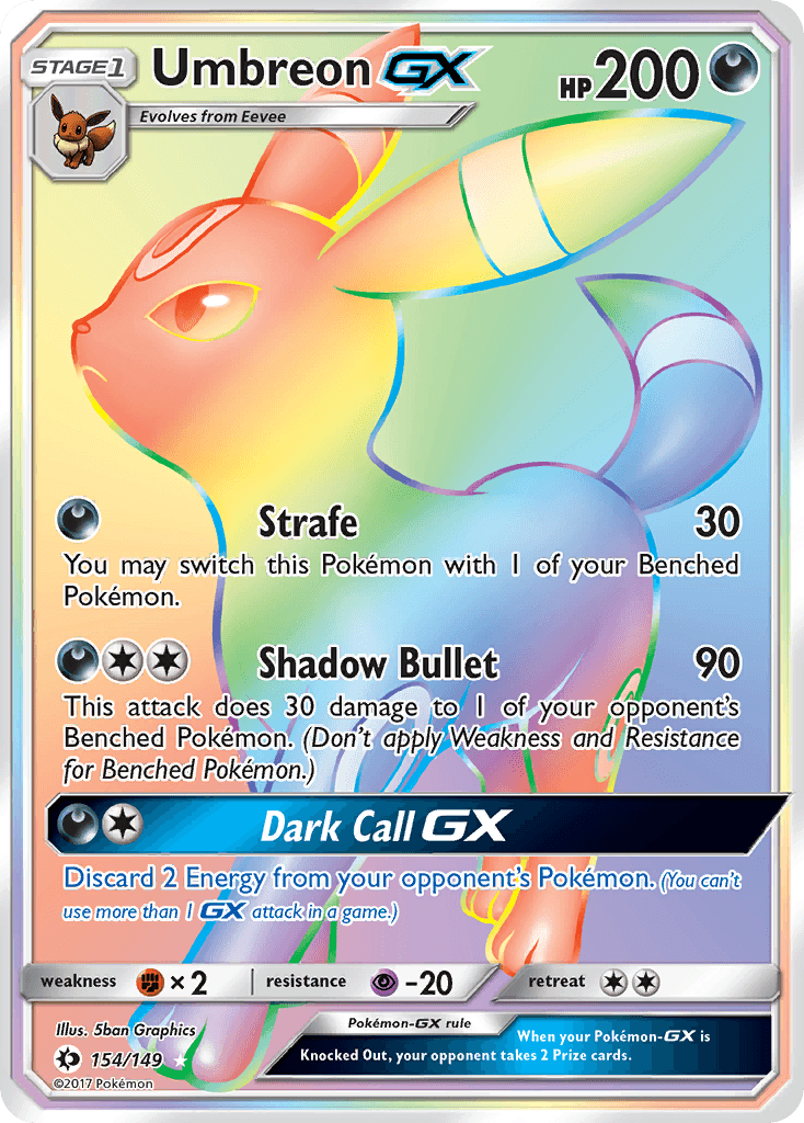 Umbreon GX 2017 Pokemon Sun & Moon