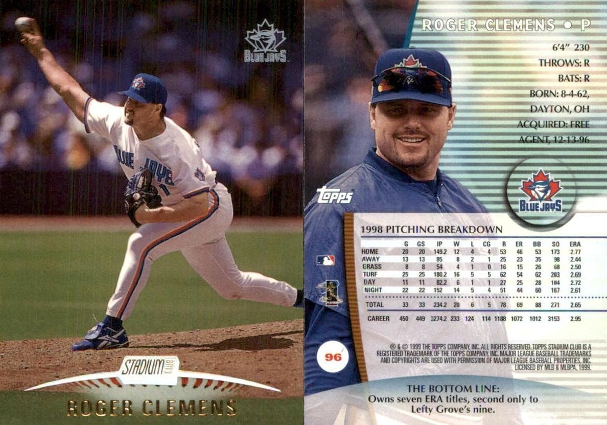 Roger Clemens 1999 unknown