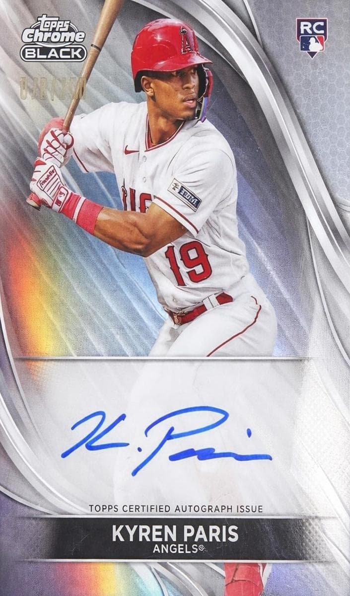 Kyren Paris 2024 topps Topps Chrome Black