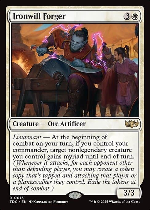 Ironwill Forger 2025 Magic: The Gathering Tarkir: Dragonstorm Commander