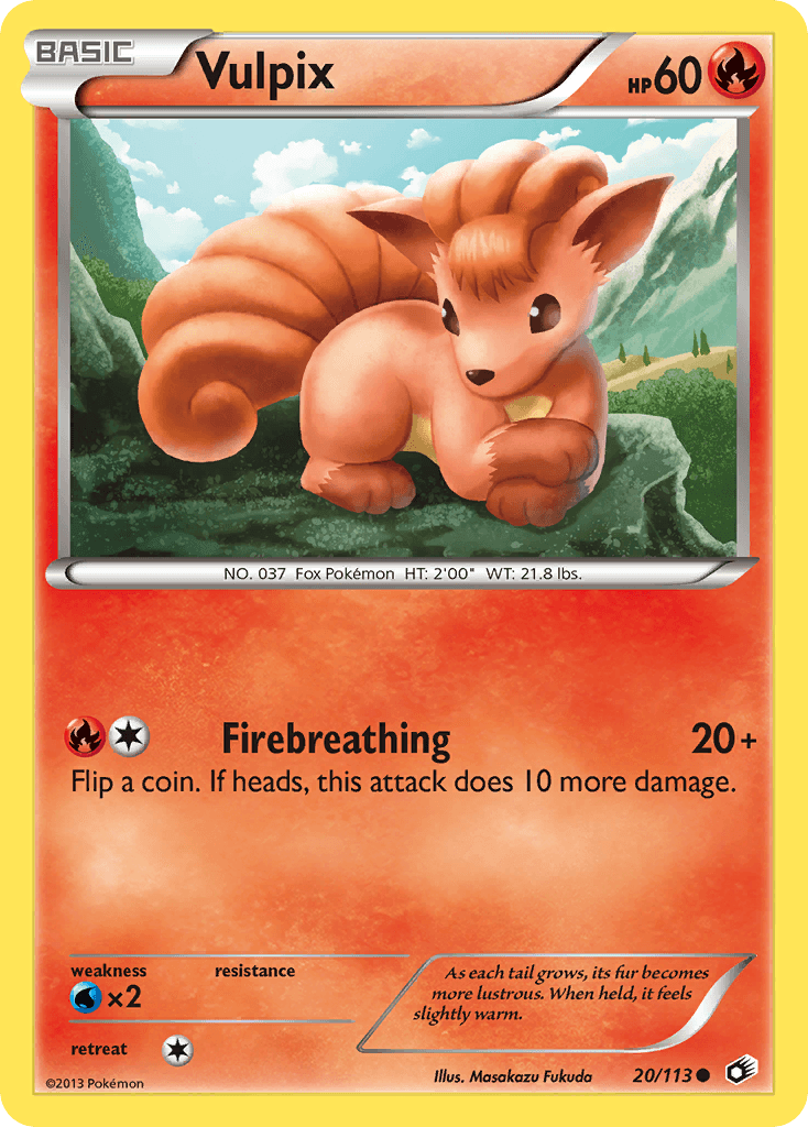 Vulpix 2013 Pokemon Legendary Treasures