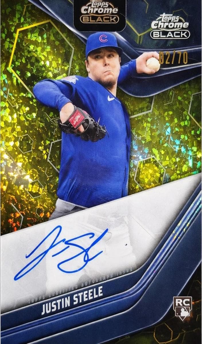 Justin Steele 2023 topps Topps Chrome Black