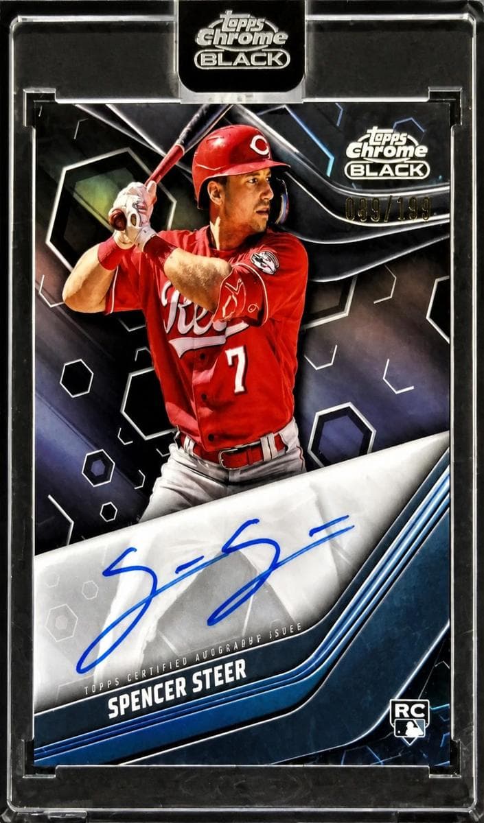 Spencer Steer 2023 topps Topps Chrome Black