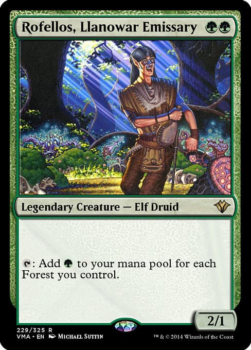 Rofellos, Llanowar Emissary 1999 Magic: The Gathering