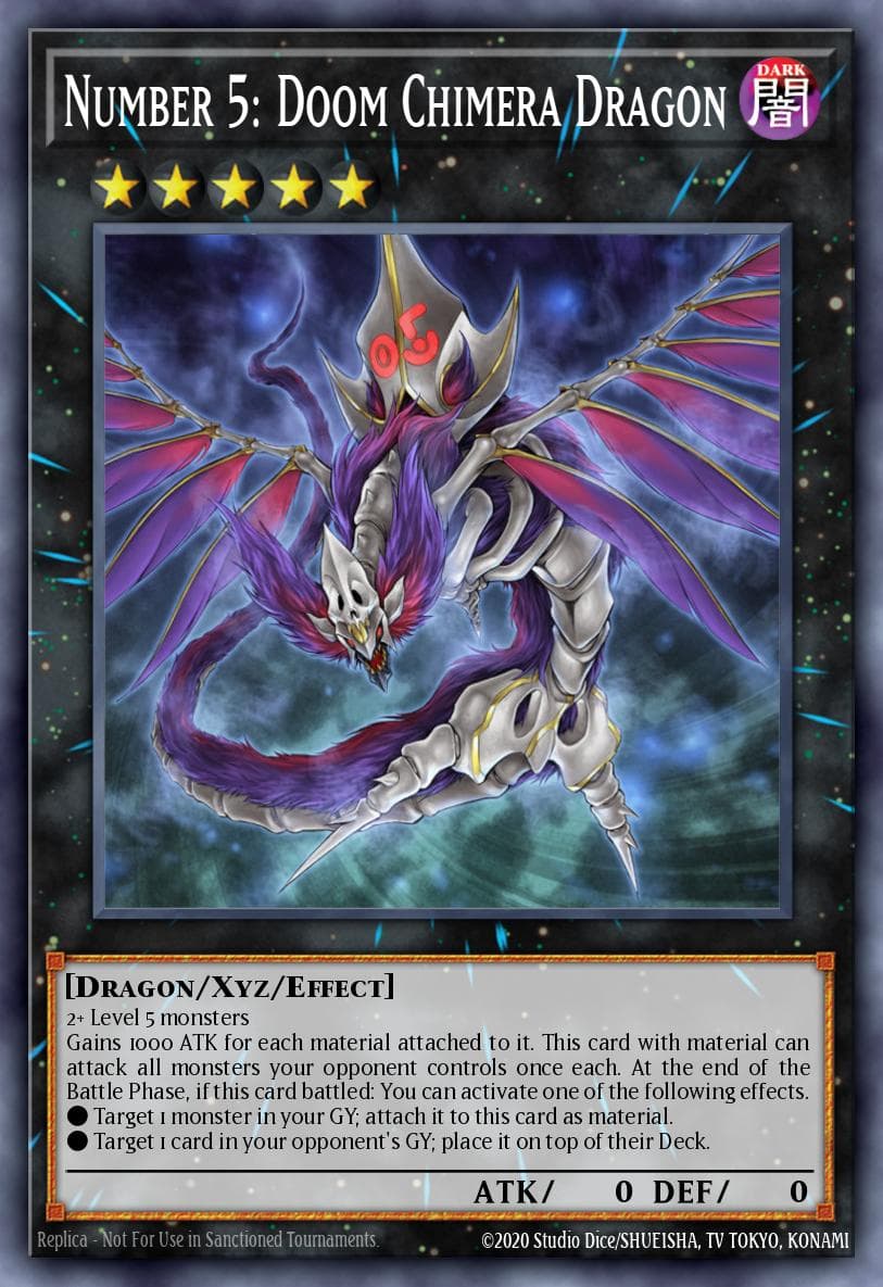 Number 5: Doom Chimera Dragon 2019 Yu-Gi-Oh! Dark Neostorm