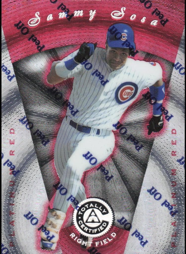 Sammy Sosa 1997 panini Pinnacle Totally Certified