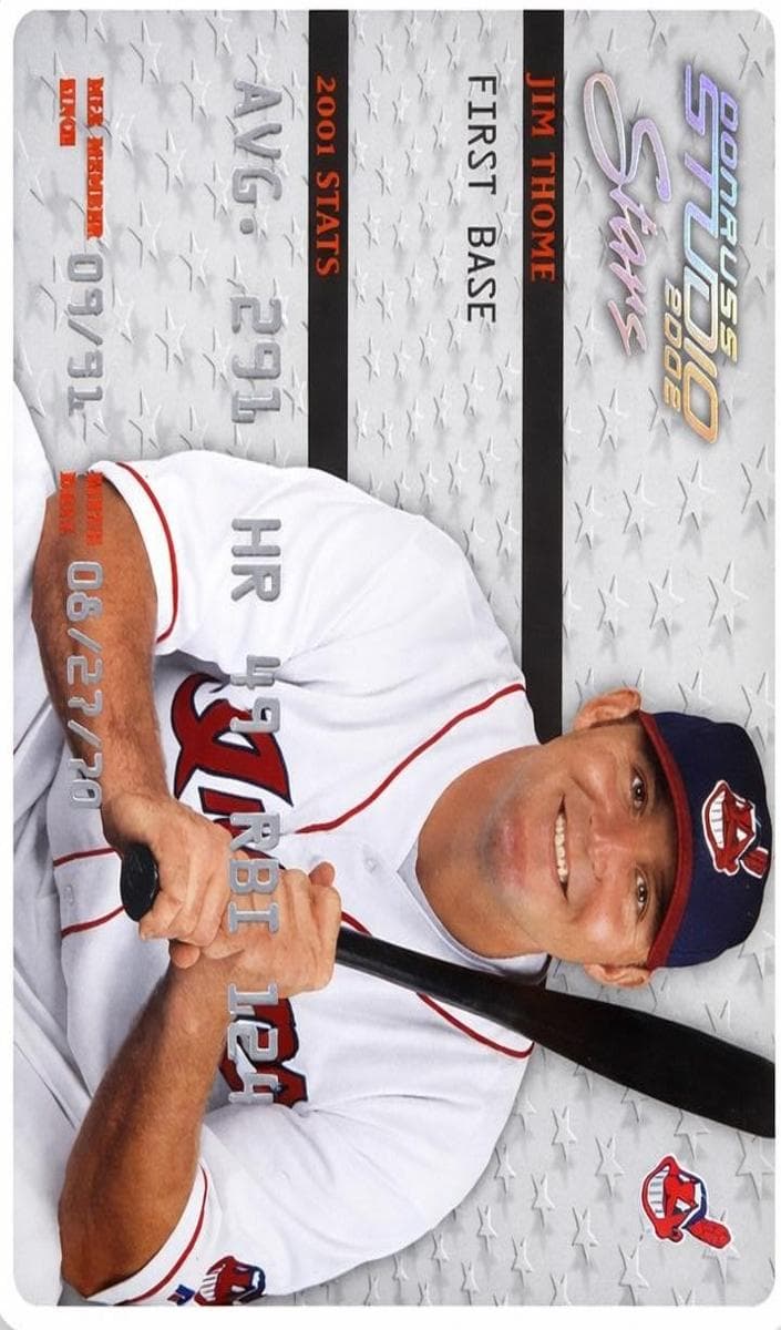 Jim Thome 2002 panini Donruss Studio