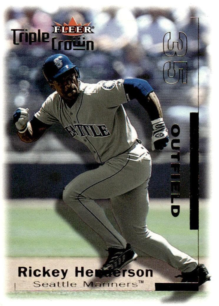 Rickey Henderson 2001 fleer Fleer Triple Crown