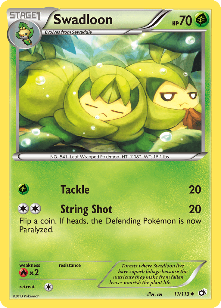 Swadloon 2013 Pokemon Legendary Treasures