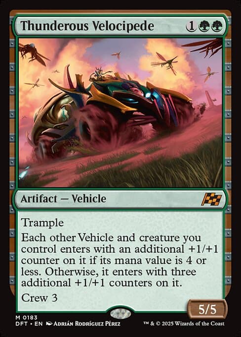 Thunderous Velocipede 2025 Magic: The Gathering Aetherdrift Art Series