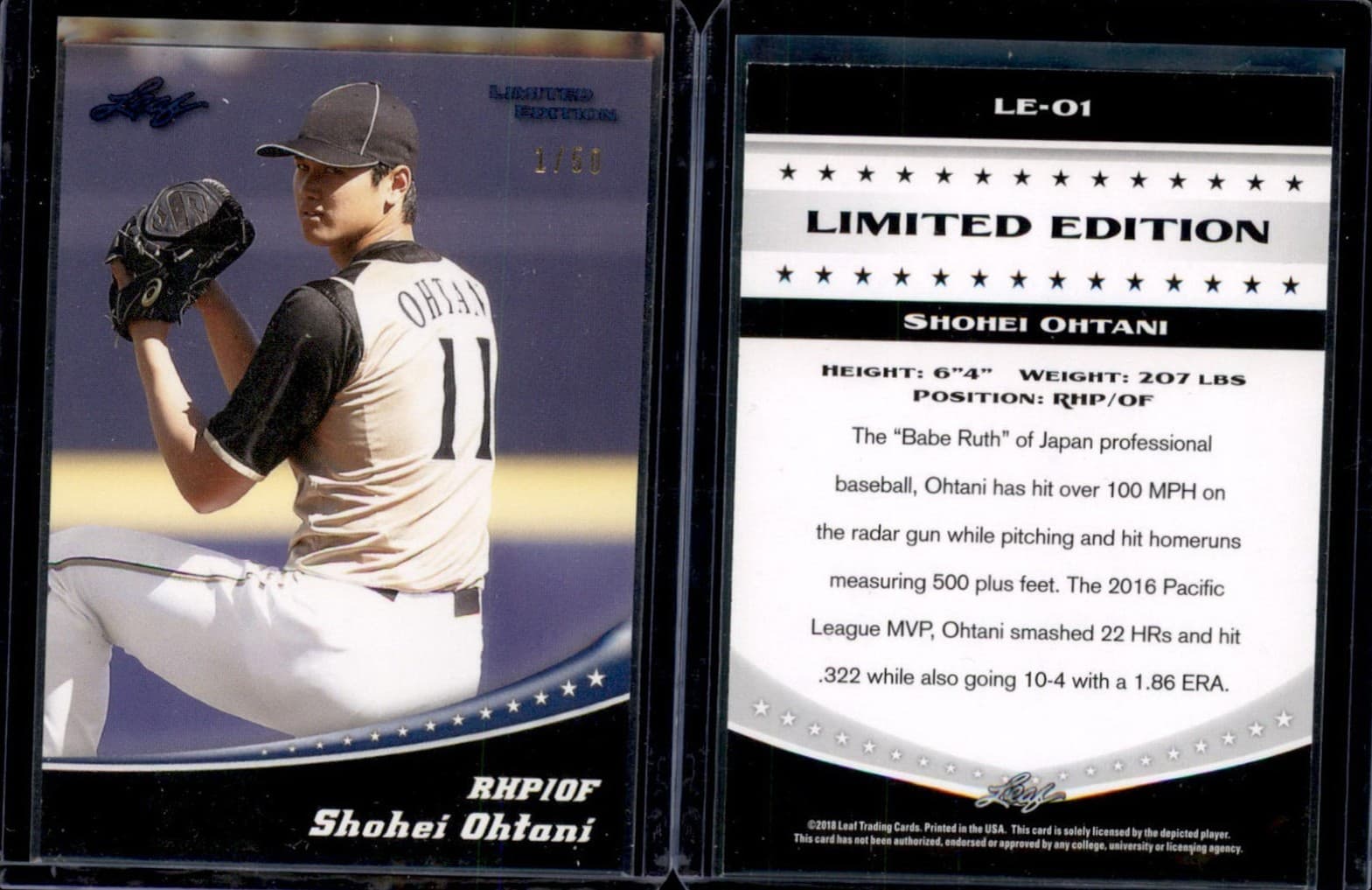 SHOHEI OHTANI "LIMITED EDITION 2018 Leaf