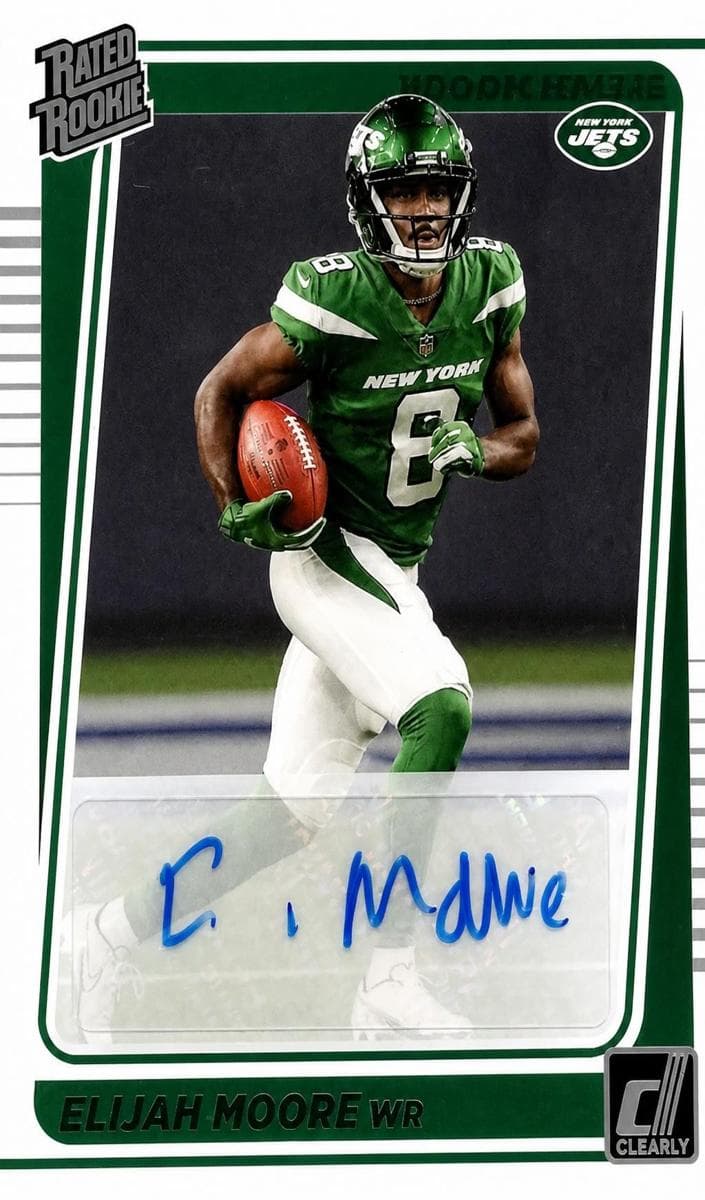 Elijah Moore 2021 panini Clearly Donruss