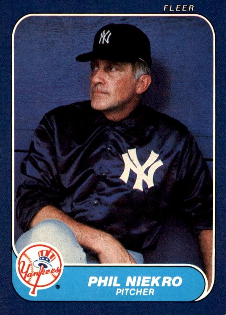 Phil Niekro 1986 fleer Fleer