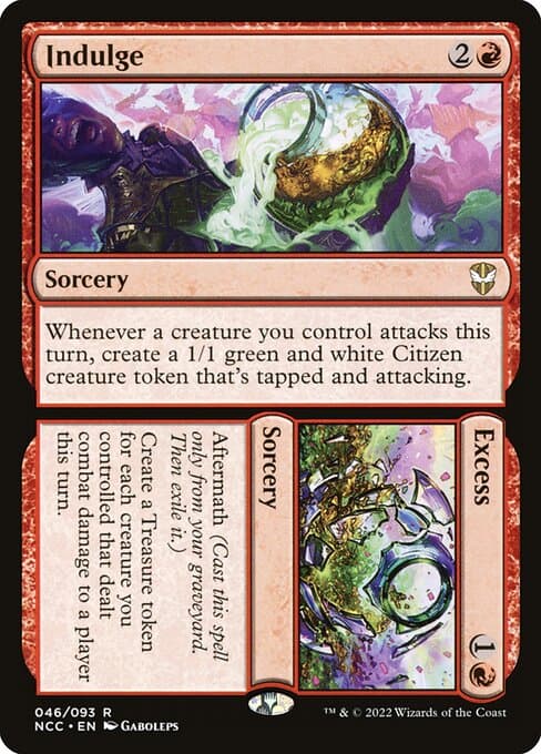 Indulge // Excess 2022 Magic: The Gathering New Capenna Commander