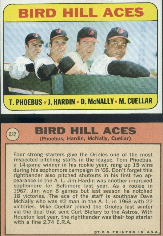 Bird Hill Aces (Tom Phoebus / Jim Hardin / Dave McNally / Mike Cuellar) #532