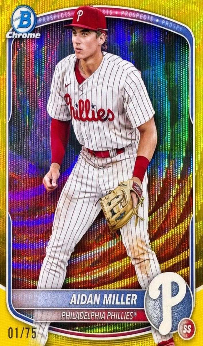 Aidan Miller 2025 bowman Bowman Chrome Prospects